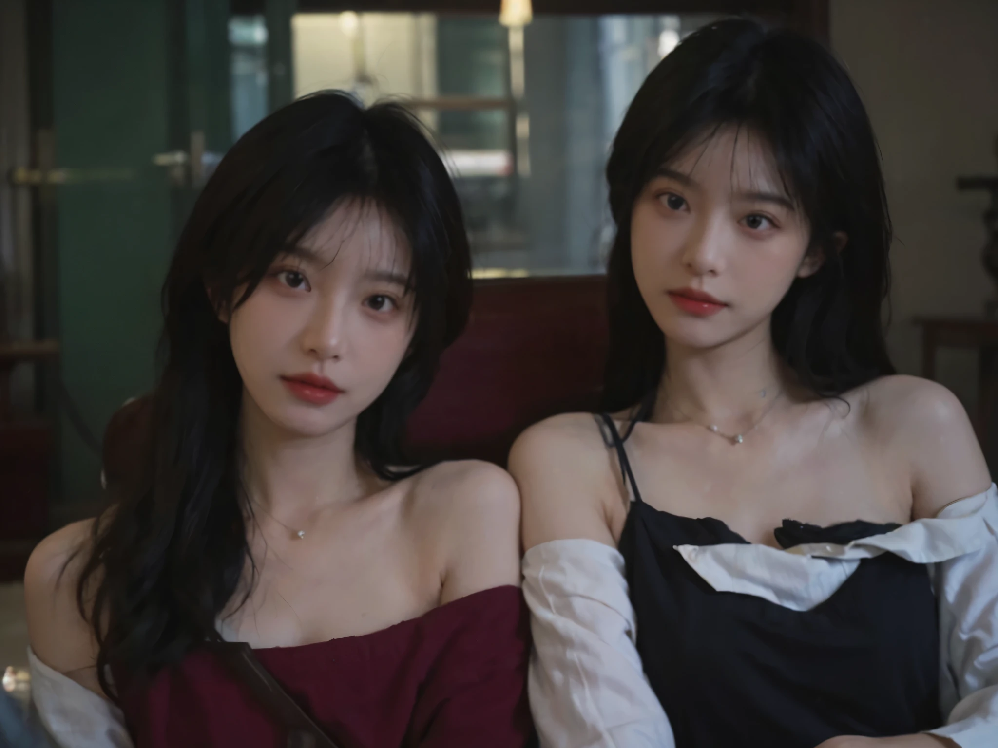 best quality， ultra high resolution， （realistically：1.4），cute hairpin，Baoyu Girl，Standing in the wedding hall，（flat chest：1.2） ，A pair of clear and charming peach blossom eyes,Royal sister，The sun shines on the face，Big wavy hairstyle，（necklace：1.2），（White skin：1.4），a sense of atmosphere，a beautiful girl，looking directly at the viewer， Close-up cleavage ，(lifelike:1.4),1 girl,Sexy,(Upper body:1.4),(wet),(:1.2)
