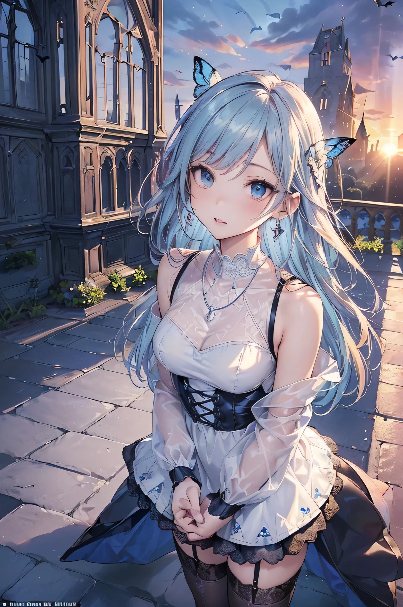 Night World, 1 ,,Purple Hair,Huge ahoge, ^ ^, Small breasts, Light Skin, Larger clothes,devil,hairstyle with volume