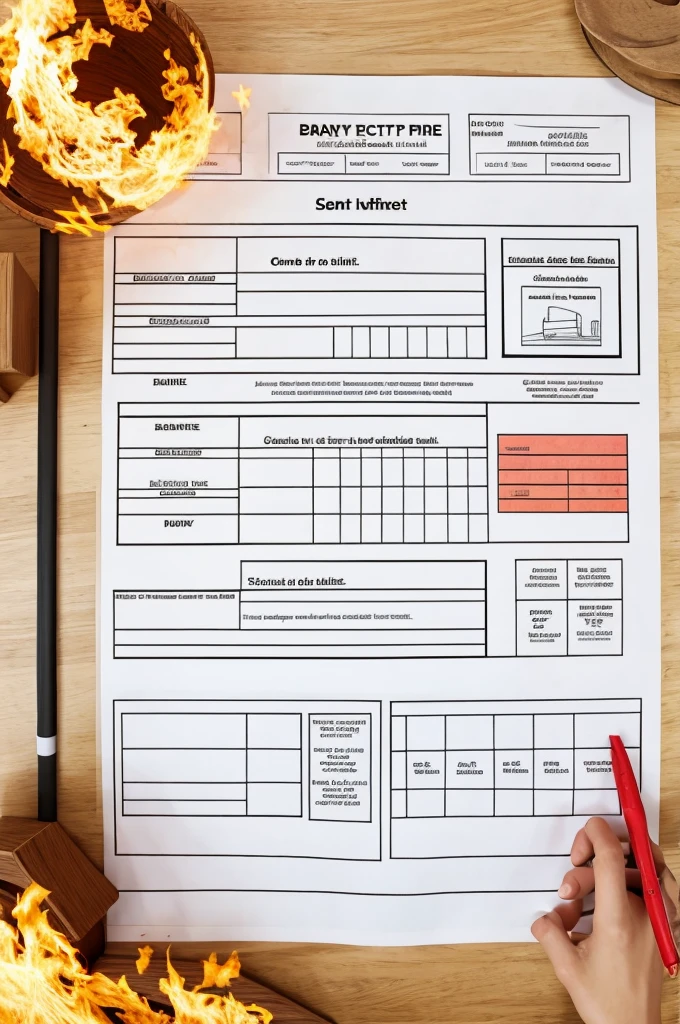 Fire safety project on chart paper