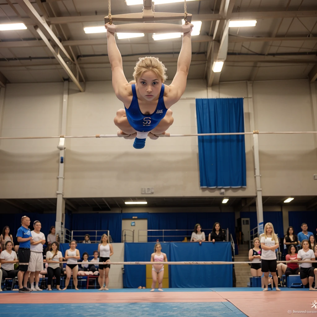 Blonde girl gymnastics 