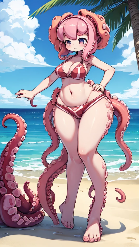 Beach Background,Huge girl,Octopus Girl,Pink Hair,Octopus hair,Tentacle hair,Tentacle Arm,Tentacle hair,Suction Cup Hand,Suction Cup Hand,There are no palms,Brachiopod Arm,Octopus hands,Tentacle arm,Beach Background,Octopus Girl,Giant girl,giants girl,cute,giants girl,Lower body soaked in the sea,几十米高的Huge girl,Octopus Girl