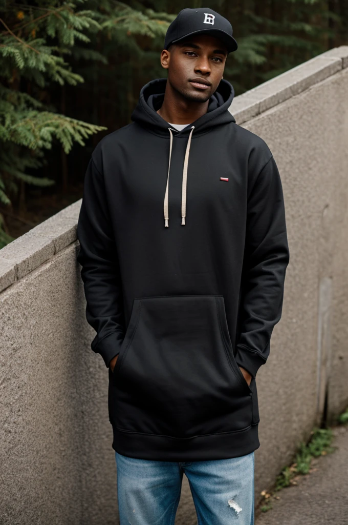 Black man hoodie de Furi Kuri