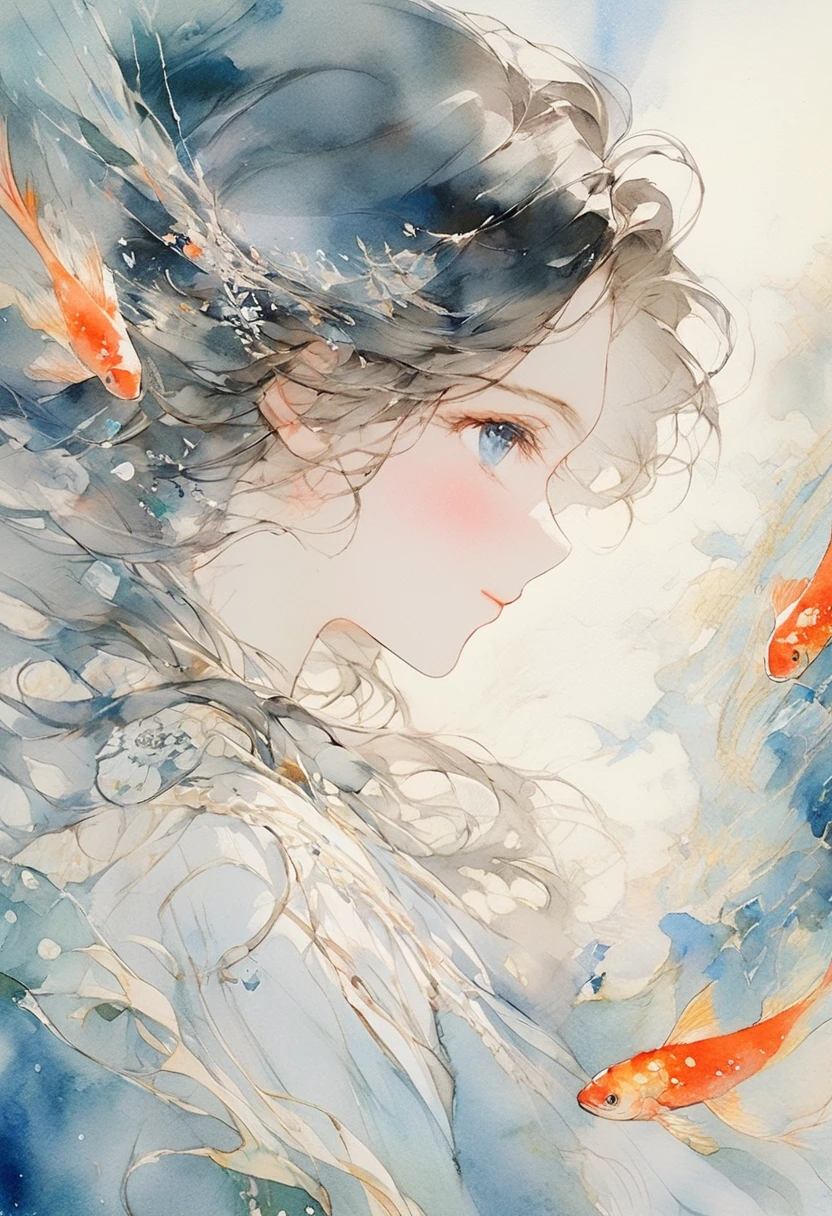 (masterpiece,superior,,Official Art,Beautiful beauty:1.2),(One girl:1.3),Very detailed,colorful,Most detailed,(watercolor:1.3),Optical Hybrid,playful pattern,Vivid texture,Rich colors,Unique visual effects