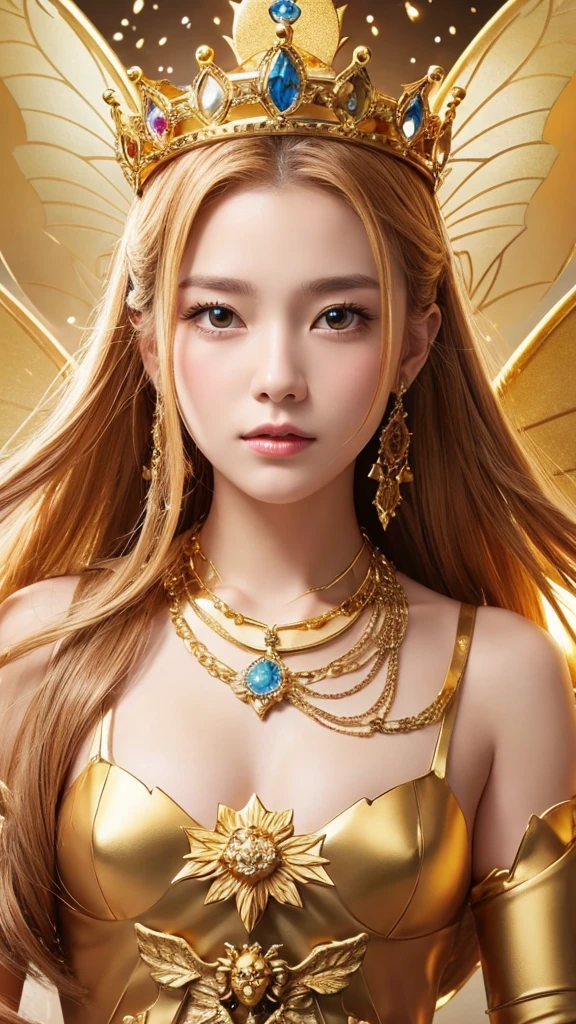Fairy God、gold、crown、Front facing