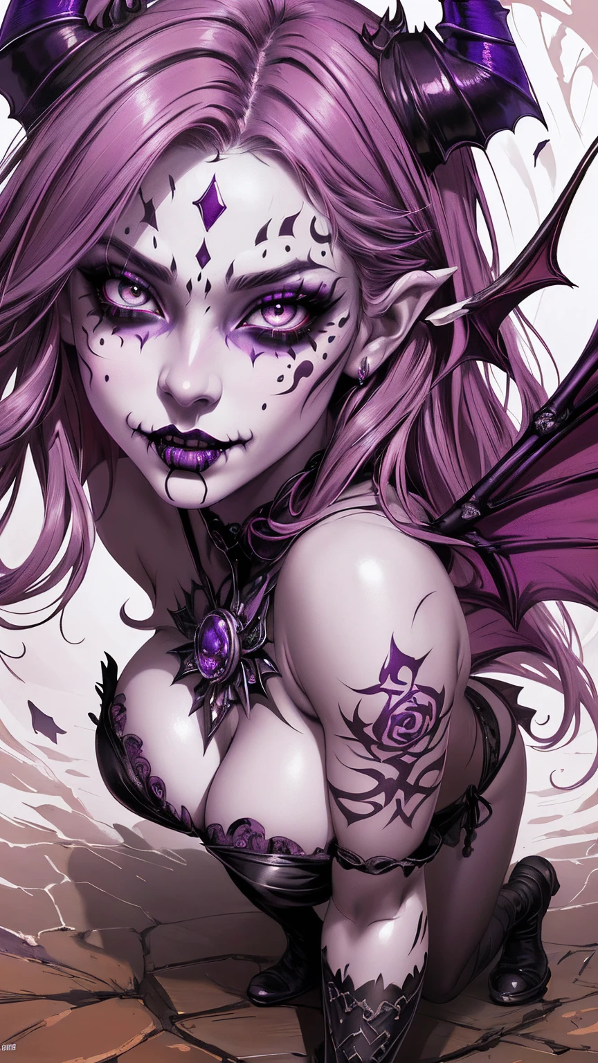 ((Full body photoshoot)), from below, buxom demoness, full body portrait, posing for onlyfans, curvy succubus, day of the dead facepaint and bodypaint, scary detailed art in color, rage, sultry, amused expression, busty, curvy hips, sexy, alluring, erotic posing with open legs, ripped, torn lowleg panties, highly detailed fantasy art, beautiful fantasy art portrait, intricate detailed digital art, highly detailed digital painting, digital art fantasy art, mark brooks detailed, detailed fantasy digital art, amazing detail digital art, close-up portrait demoness skull, by Todd Lockwood, liquid metal girl