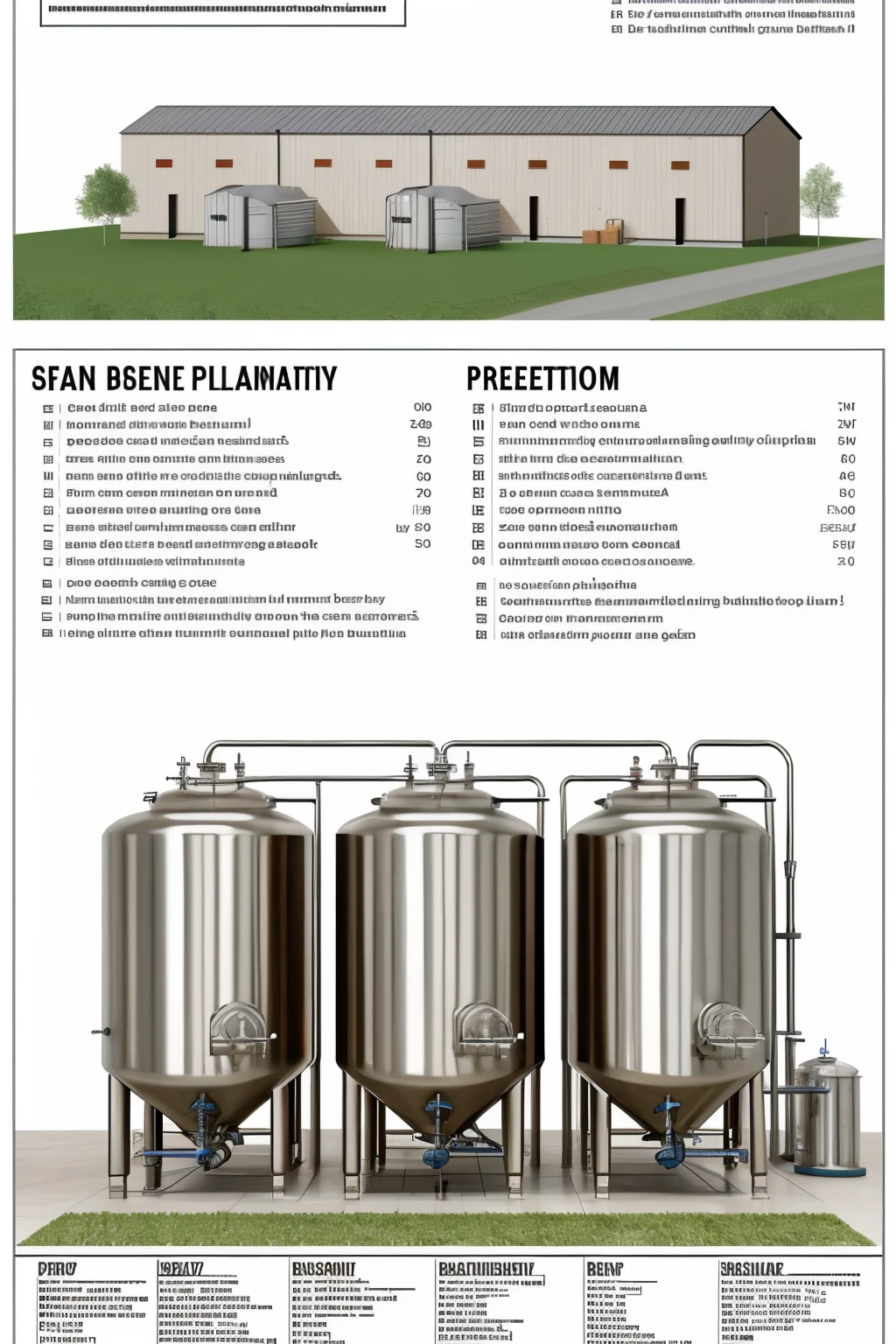 Design the schematic plan of a brewery, that has the following points:
1. Grain storage 2. Water extraction and treatment 3. Grinding 4. Cooking zone 5. Wort cooling, fermentation and maturation 6. Filtration 7. Packaging and pasteurized 8. Storage 9. Distribution 10.Administrative area 11.sanitary facilities