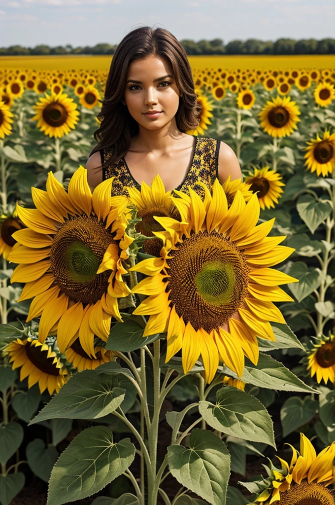 Model from sunflowers