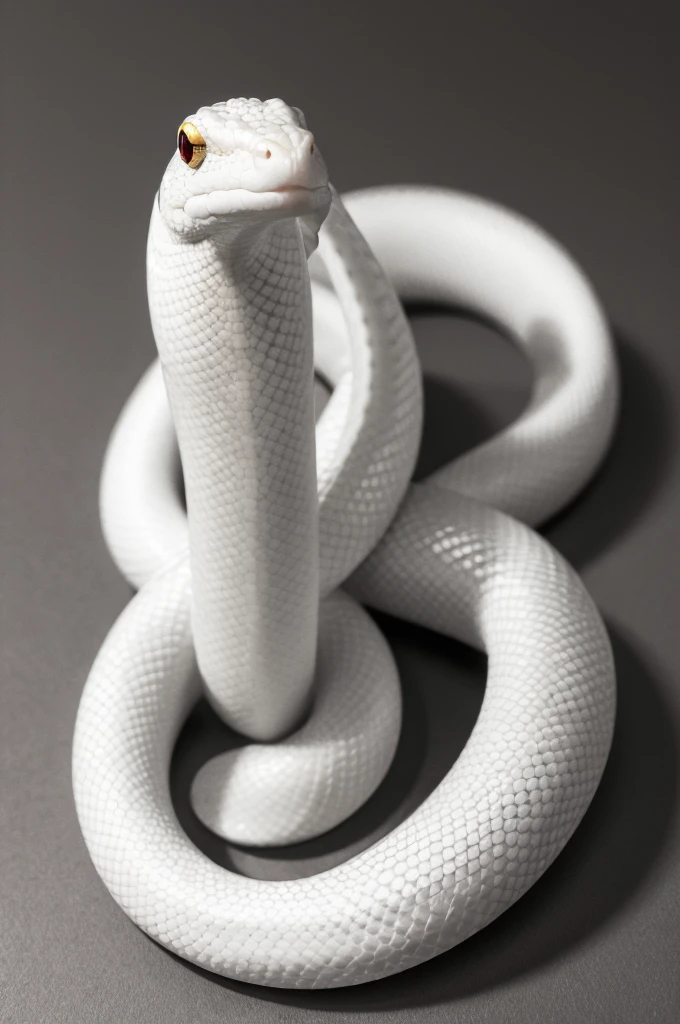 Sharp-eyed white snake