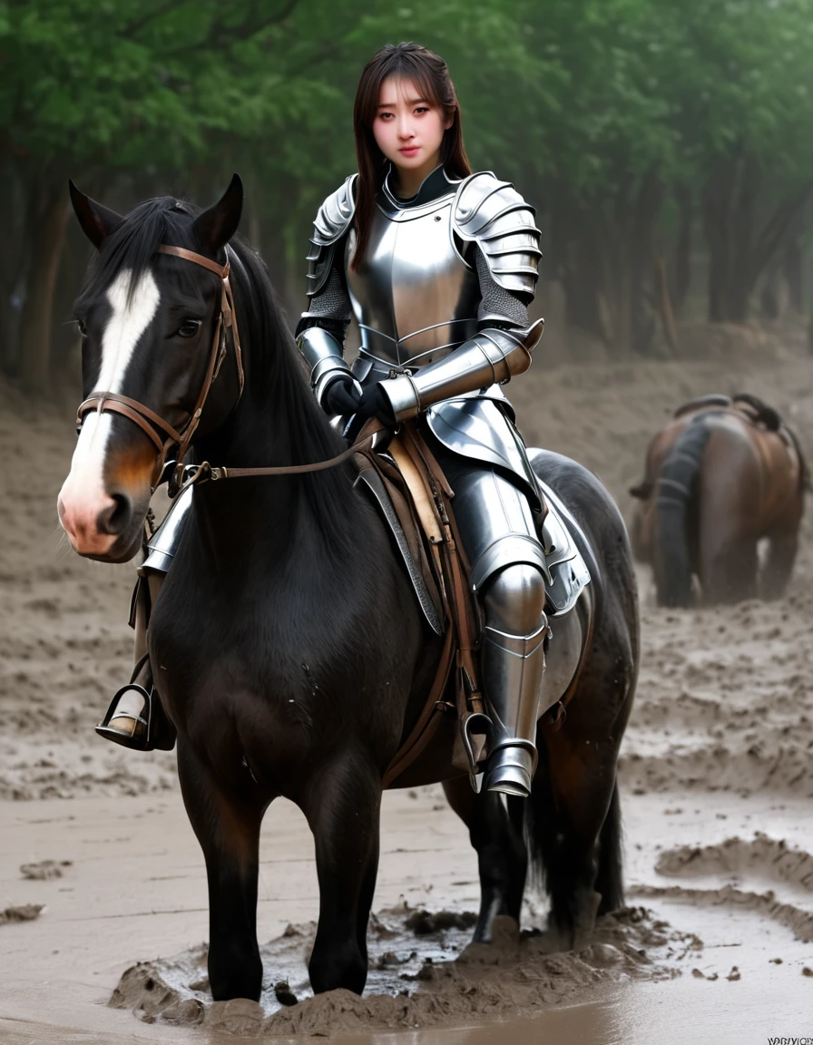 (((masterpiece))),(((Highest quality))),((Tabletop:1.4, Highest quality)), (Realな写真:1.4),
((1 cute girl knight)),rodeo,Desperate,Don't make eye contact,
(超High resolution:1.2),, wonderful, Very detailed CG Unity 8k wallpaper, Very detailed, High resolution,draft horse ridden by japanese cute girl,tight,muddy place,Beauty,The horse neighs,Tragic female knight in armor,Sink,In the mud,Plump,
Cold Light, Beautiful detailed girl, Droopy eyes,Very detailedな目と顔, Beautiful and exquisite nose, Beautiful and exquisite, draft horse ridden by a girl can't move because horse and girl soak in the sticky muddy deep pitfall:10.0 , horse falls down ,looks pained ,Surprised face:2.0,Real,Anatomically correct