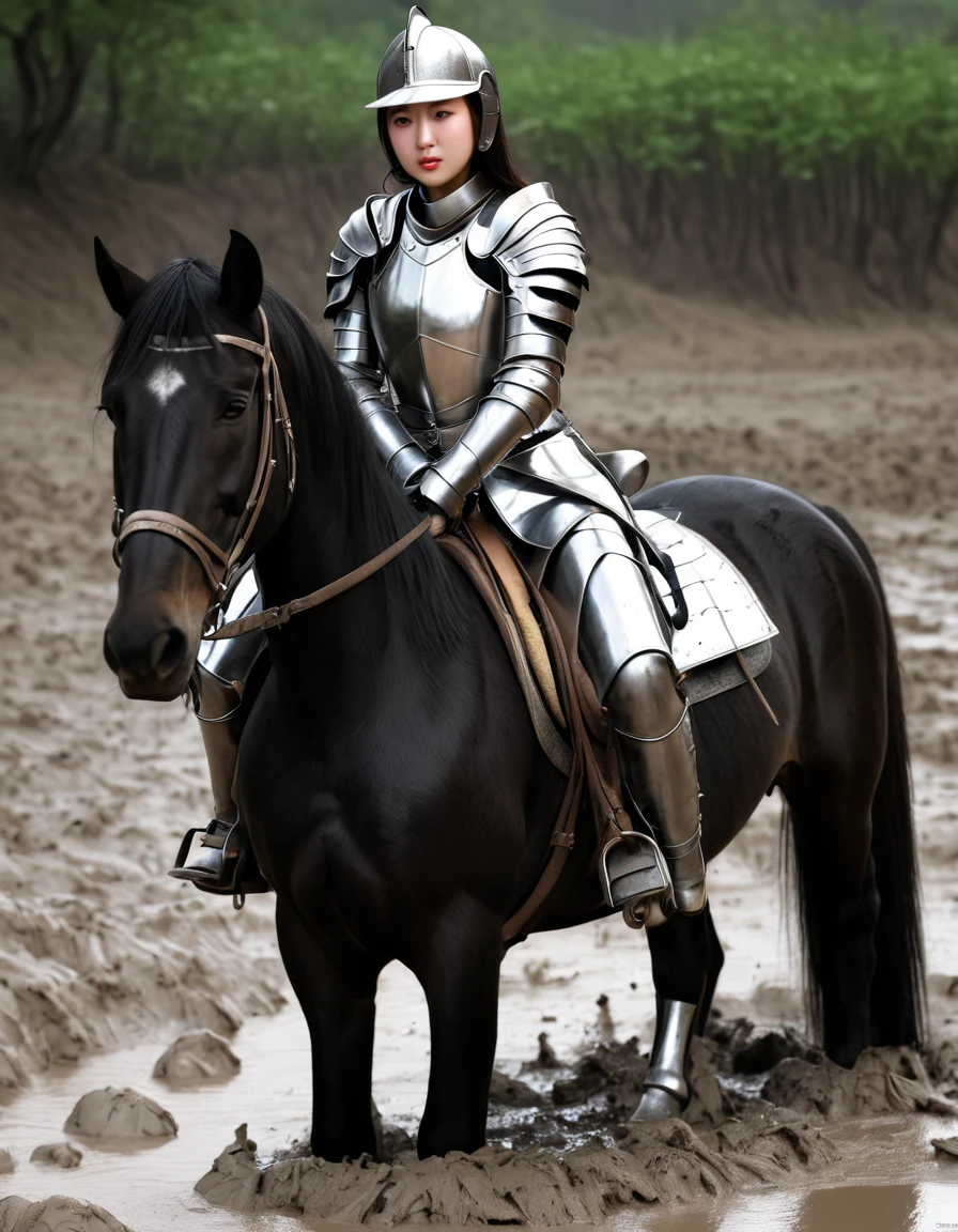 (((masterpiece))),(((Highest quality))),((Tabletop:1.4, Highest quality)), (Realな写真:1.4),
((1 cute girl knight)),rodeo,Desperate,Don't make eye contact,
(超High resolution:1.2),, wonderful, Very detailed CG Unity 8k wallpaper, Very detailed, High resolution,draft horse ridden by japanese cute girl,tight,muddy place,Beauty,The horse neighs,Tragic female knight in armor,Sink,In the mud,Plump,
Cold Light, Beautiful detailed girl, Droopy eyes,Very detailedな目と顔, Beautiful and exquisite nose, Beautiful and exquisite, draft horse ridden by a girl can't move because horse and girl soak in the sticky muddy deep pitfall:10.0 , horse falls down ,looks pained ,Surprised face:2.0,Real,Anatomically correct