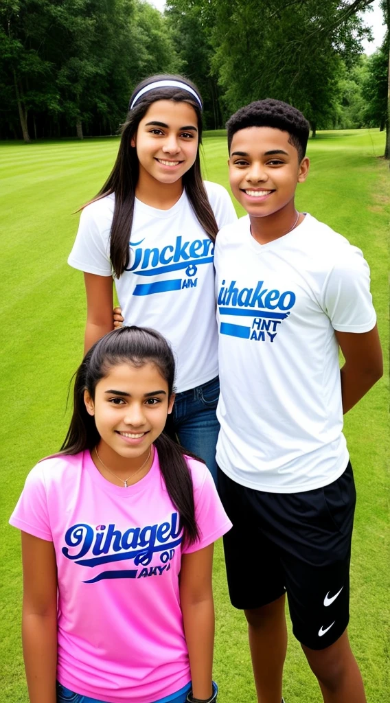 Two teenagers back to back