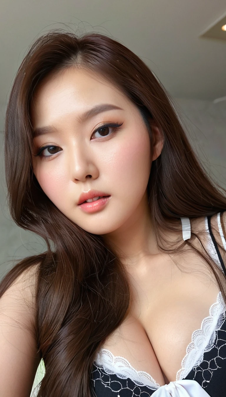 a close up of a woman with long hair wearing a dress, beautiful south korean woman, bbwchan, gorgeous young korean woman, 2 9 years old, korean woman, 2 7 years old, 2 8 years old, korean girl, beautiful young korean woman, lovely woman, sakimichan, 3 2 years old, 3 0 years old woman