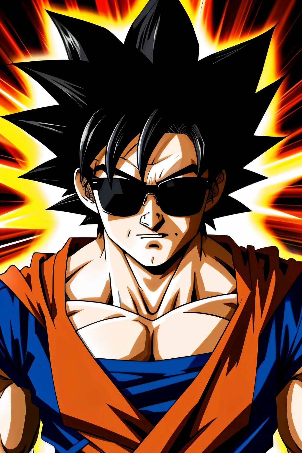 goku dark glasses anime ssj god fachero