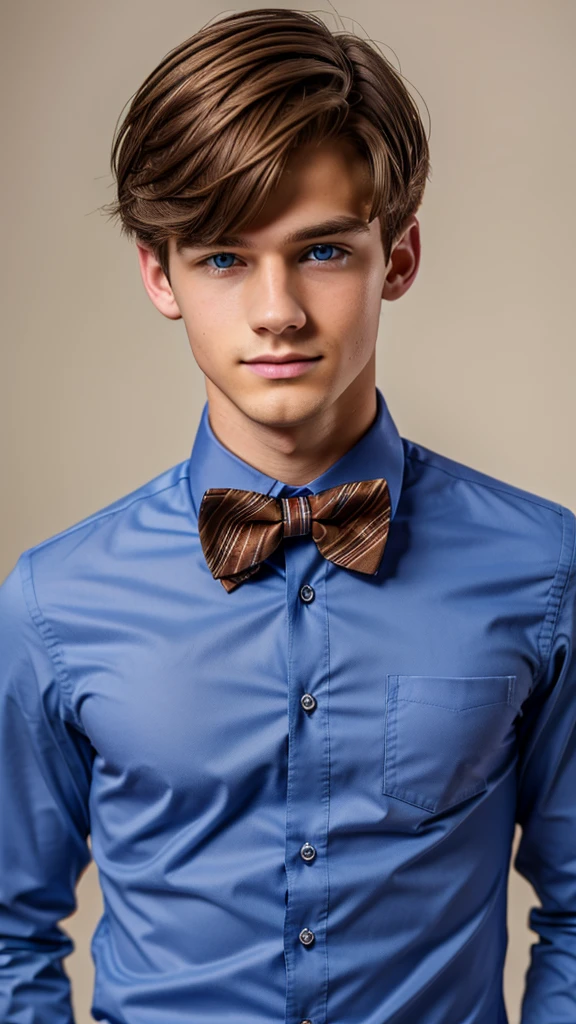 19 year old male wearing bow tie and lomg sleveed button up
4K HIGH REZ
Physical Description: Brown colored hair and skinny build. 5"5 and 150 LB. Blue eyes.
.