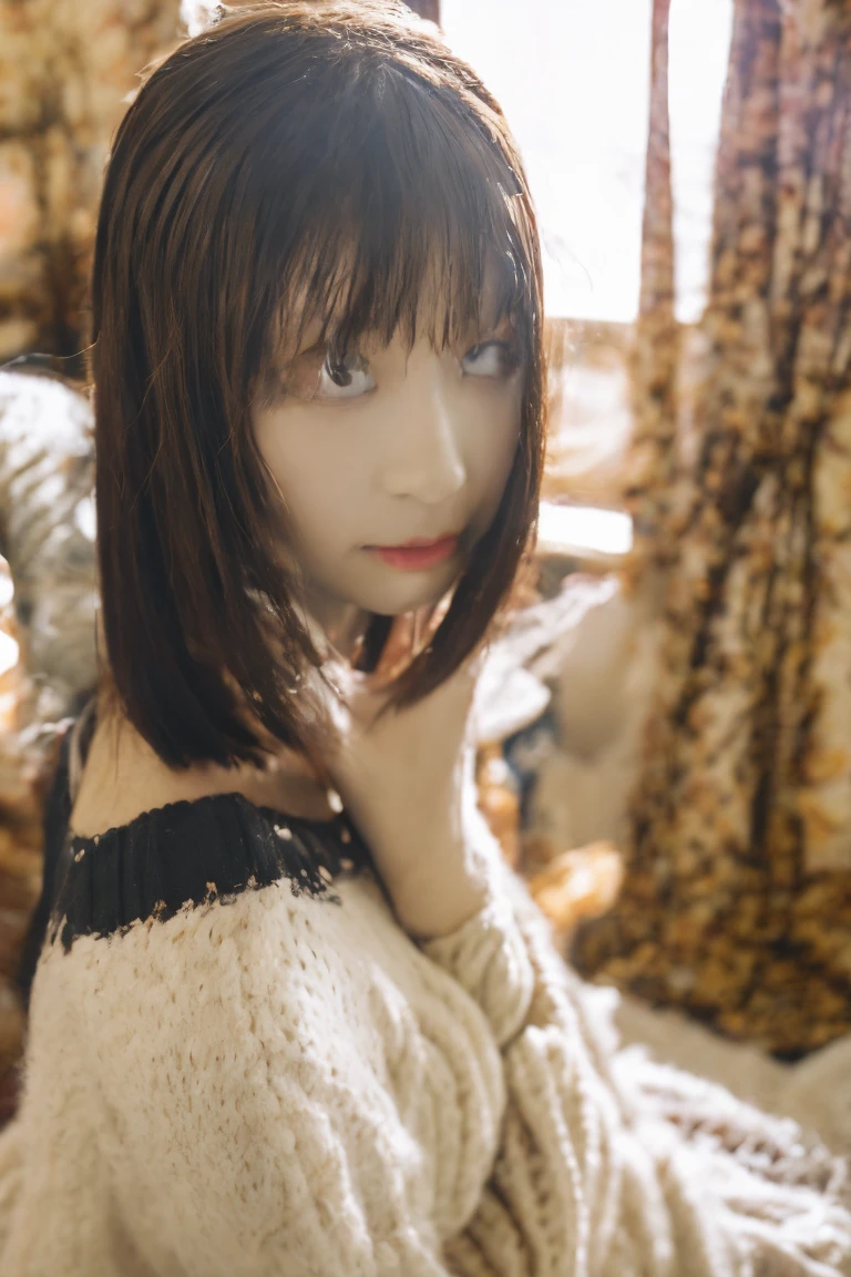 masterpiece, high quality, High resolution,8K, Shortcuts、bed、Bedroom、Selfie、Beauty、19 years old