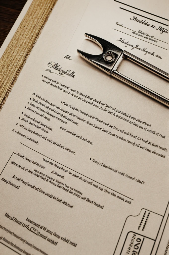 Marriage certificate with fingerprint