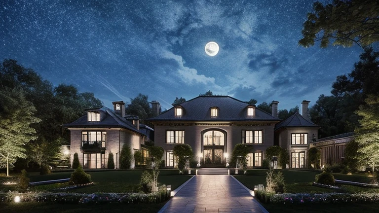 The dark sky in the middle of the forest was devoid of stars. The full moon rose above a large, luxurious European-style mansion with a fenced area spanning several tens of rai.