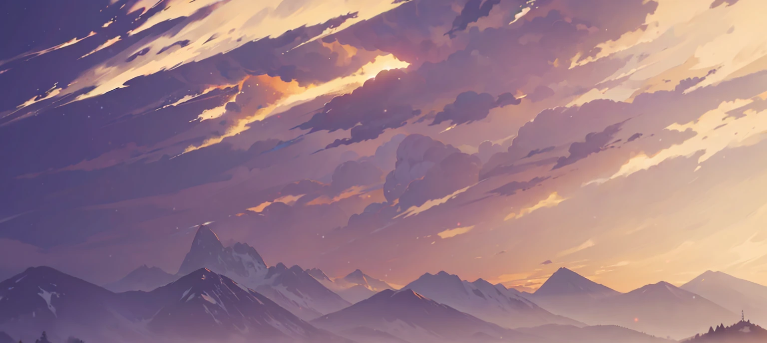 dawn time, daybreak sky, dark morning, mountain silhouette farr away,