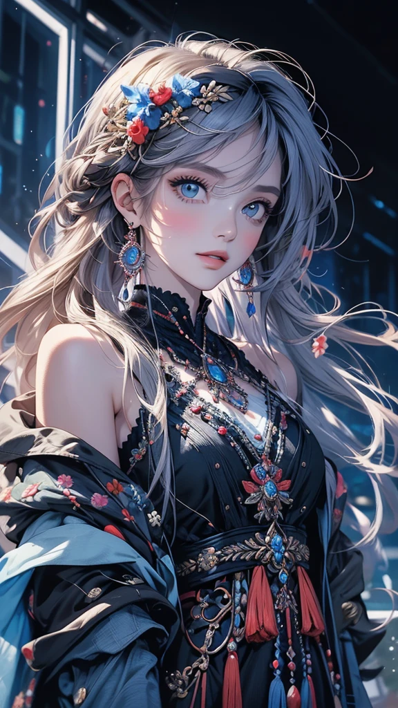(masterpiece,Top,,Official Art,Beautiful Beauty:1.2),(1girl:1.3),Extremely detailed,Colorful,The most detailed,(Watercolor:1.3),Optical Hybrid,Playful pattern,Lively texture,Rich colors,Unique visual effects