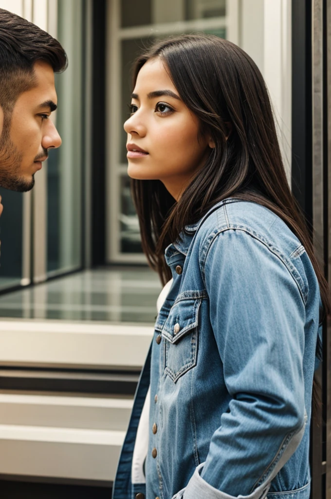 Girl looking at man's clothes, A salesperson approaches her, judging her and telling her that she should go to the women's section.