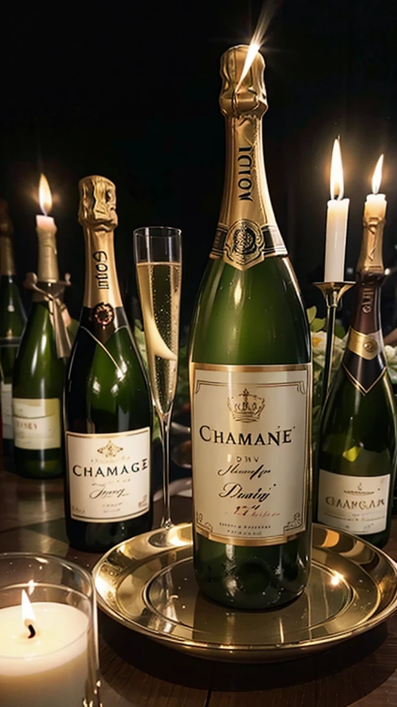 Candles、Champagne、dinner