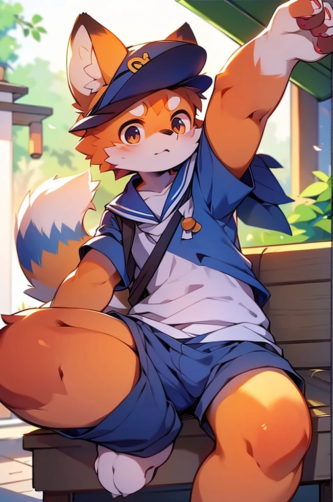 Male Red Panda,Appeared in a sailor uniform!One person