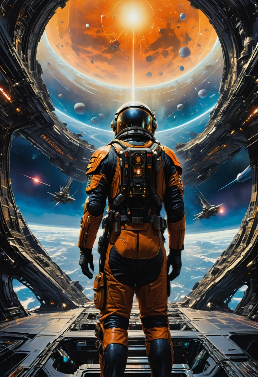 Space War, cinematic still, high budget, cinemascope, 4K epic detailed, by Drew Struzan, best quality, masterpiece, very aesthetic, perfect composition, intricate details, ultra-detailed, vivid colors