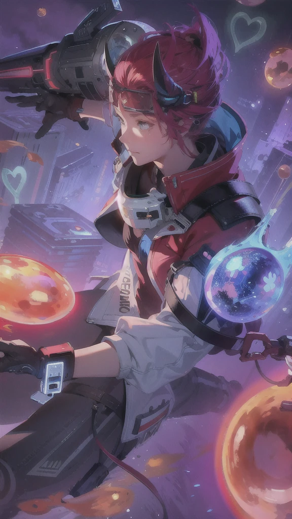 absurd res, high res, (masterpiece:1.4), ultra-detailed, 1girl, from above, space, floating