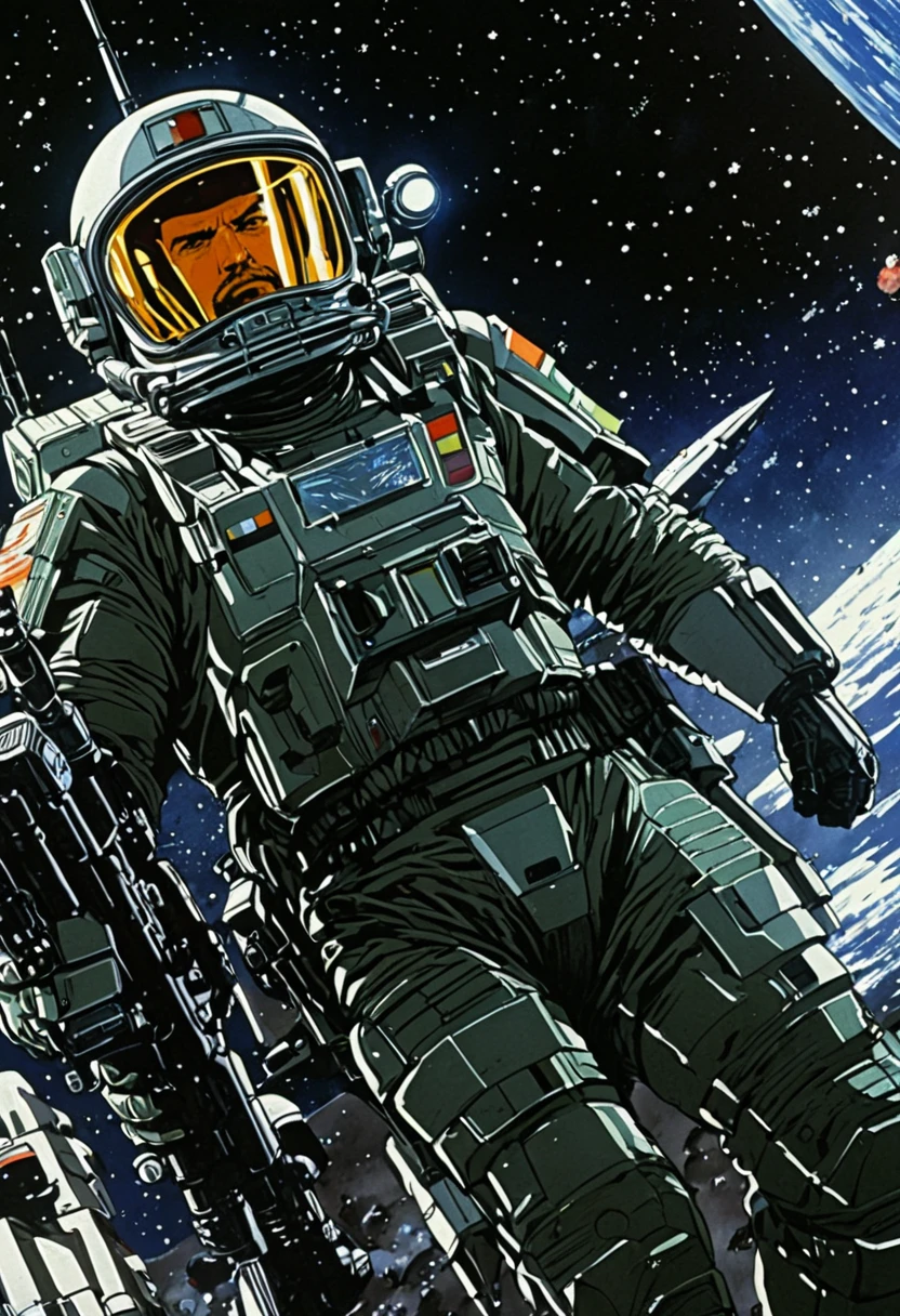 Space War, cinematic still, high budget, cinemascope, 4K epic detailed, by Drew Struzan, best quality, masterpiece, very aesthetic, perfect composition, intricate details, ultra-detailed, vivid colors
