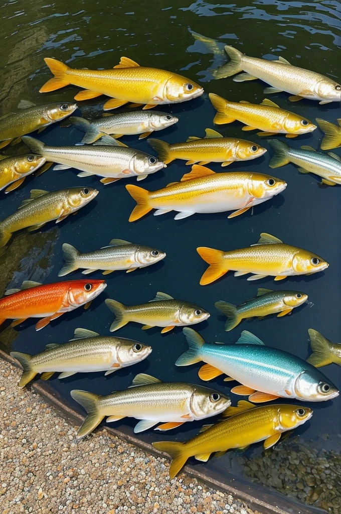 I went to land and caught many small fish