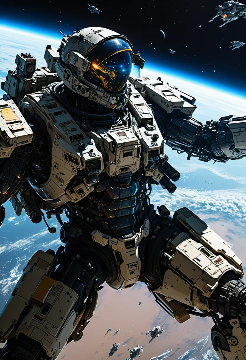 Space War, cinematic still, high budget, cinemascope, 4K epic detailed, by Ian McQue and Boris Groh, best quality, masterpiece, very aesthetic, perfect composition, intricate details, ultra-detailed, vivid colors