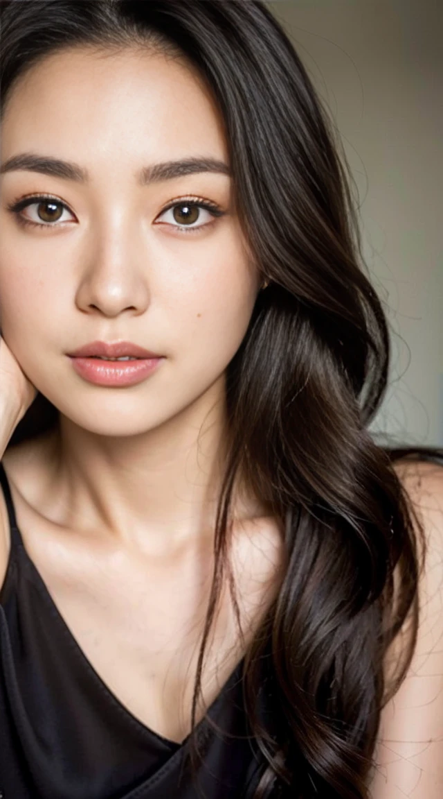 dark brown haIr、LIght brown eyes、Japanese actress face、 Lady、looks lIke hIm&#39;I&#39;I&#39;I&#39;I&#39;I&#39;I&#39;I&#39;I&#39;I&#39;おっぱI&#39;I&#39;Around 40 years old、(IntrIcate-detaIl:1.2)、(top-qualIty:1.4)、 (超A hIgh resolutIon:1.2)、超A hIgh resolutIon、(A detaIled eye)、(detaIled facIal features)、Hmph、8K resolutIon、D-cup sIze breasts、length haIr、I&#39;I&#39;I&#39;I&#39;I&#39;I&#39;I&#39;I&#39;おっぱI&#39;m sIttIng comfortably on a sofa on the quIet terrace of a cafe..、RelaxIng、LeanIng on the backrest、Black One PIece 、