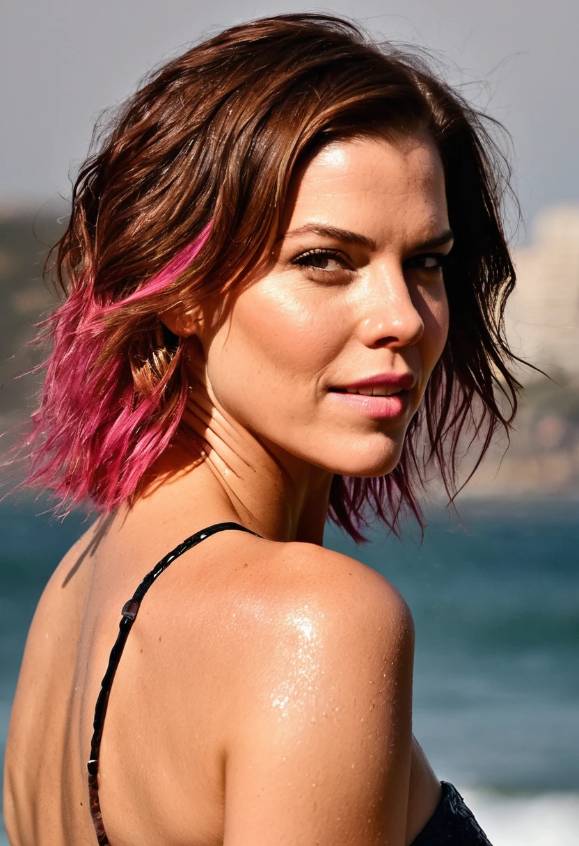 high quality nude photo , ( lauren_cohan , sensual detailed ultra realistic skin texture , pink color hair, hollywood , emxwtsn,celebrity ,photorealistic , full body shot ) celebrity erotic photograph , nude, extremely long hair ,tall figure , smiling ,seductively , piny skin tone:1.4 erotic photoshoot, exhausted look, shiny sweaty skin, on beach, wet hair, celebrity, female, woman, hollywood actress, fleshy muscular woman , ( natural lights, depth of field, insanely detailed skin texture, hyper detailed features )