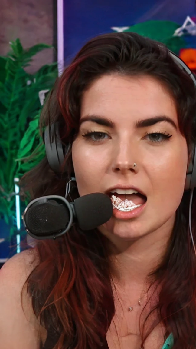 Horty, , pov blowangry, , dick in her mouth , gaming headset, from above, in her room