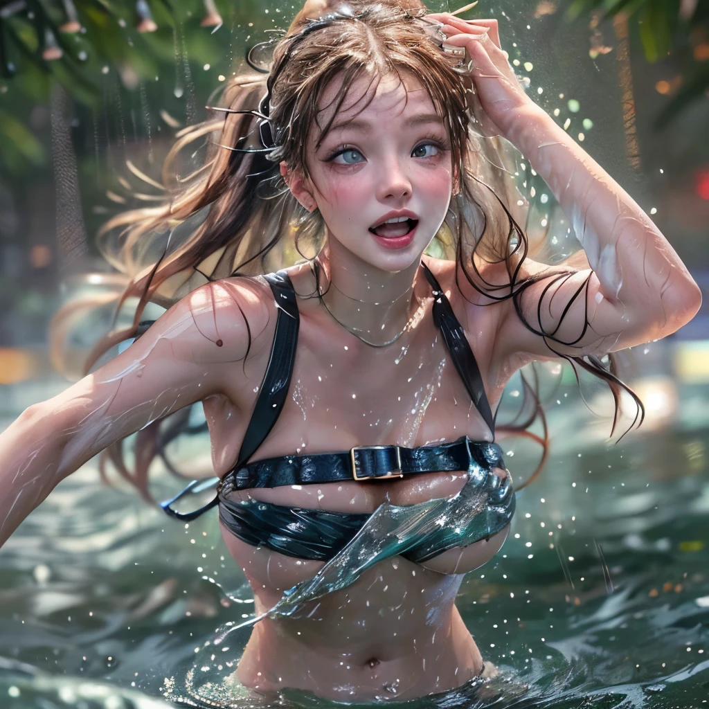 masterpiece of ExtremelyDetailed (ProfessionalPhoto of Stunning women:1.4) Looking at Sky, (((Downpour))), BraidHair with bun, (Joyful Expressions LifeLike Rendering), ((Extremely detailed beautiful face and eyes)) BlushAhegao SmoothArmpit LiquidSoap WhiteBubbles (((WetHair))) BREAK PUNIPUNI ((Britney Spears))britneyspears-smf, Beltbra, MysticSight, (Torrential Rain:1.4) (SparklingDrops:1.28) (Overflowing HUGE Underboob Overflowing WaterDrops Overflowing water)(((WetHair WetFace WetSkin:1.37))), (SFW), HiddenHands, MotionBlur (BokeH:1.4), (no extra limbs), (no extra eyebrow), DynamicAngle