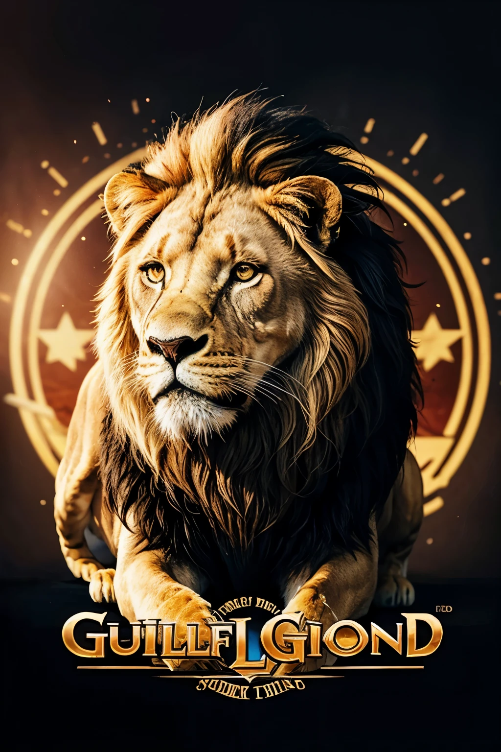 Logo for a free fire guild with a lion with a caption written Knead's Troop