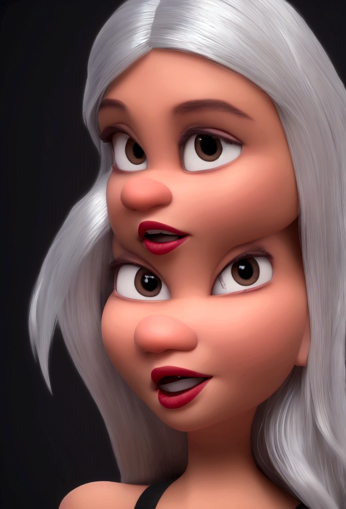 Woman cartoon character with pink skin, big and beautiful lips, applying red lipstick, bright blonde hair, holding shopping bags written "Dr Flávia Jucá", animation character, fully body, stylized character, animation style rendering, 3d stylized, Arnold Maya rendering, Stylized 3D rendering, toon render screenshot, 3d character, 3d character, Stylized 3D rendering, 3D character rendering, cartoon character, Personagem de close up, character posing, (Pixar-style) (master part:1.2) (bokeh) (best qualityer) (skin detailed) (detailed texture) (8K) (Argilla) (cinematic lighting) (sharp focus