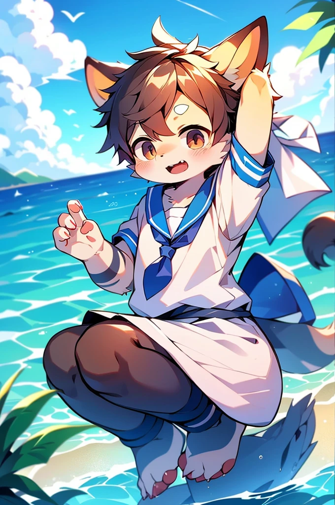 ゴリラの男の子，Ocean，Appearing in a sailor uniform！One person