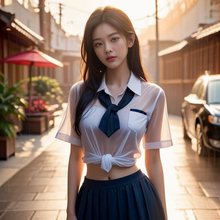 หญิงอาราฟเฟ่ผู้หญิงlong hairชาวเอเชียตะวันออกเฉียงใต้ที่มีใบหน้ากลม, , Warm light, morning sun, long hair,black eyes,abdominal muscles, The body is beautiful and strong., The chest is rounded and rounded., (digital painting, HDR, high contrast), 3-D, 8K, 45,000,000 pixcls,Asian girl, Gorgeous Chinese model, Japanese model, beautiful asian woman, Japanese goddess, Very beautiful girl., beautiful young woman, very beautiful woman, Attractive and beautiful, sexy girl, Asian girl, beautiful female model, jaw-dropping beauty, Attractive face and body, golden eyes details, long hair, stand, , Masterpiece, best quality:1.2),,(8K,height,raw image,realistic,photo-realistic:1.3),(Fine texture,Fine fabric,Beautifully detailed face:1.25),professional lighting,Photon mapping,beautiful soft light,Radiation,Physical rendering,Ray tracing, Modeling style, Modeling style, (วอลล์เปเปอร์ CG unity 8K ที่มีรายละเอียดมาก), Full-length photos of the most beautiful works of art in the world,
