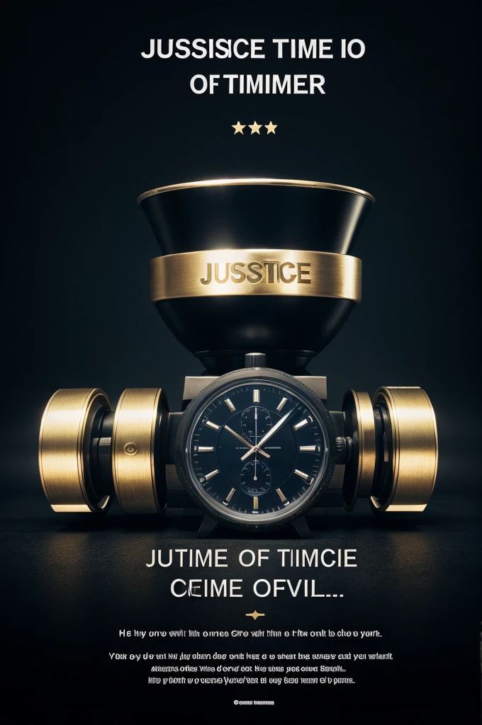 Motivation proverb " Justice to time 
Justice to opportunities " 
With dark background 