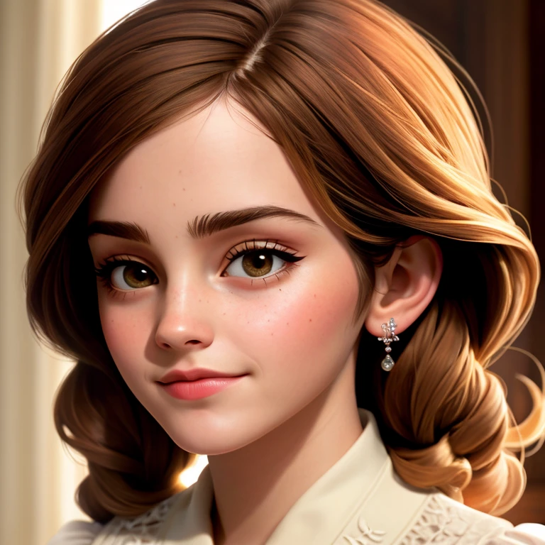 ((best quality)), ((masterpiece)), (detailed), Emma watson, cum on face