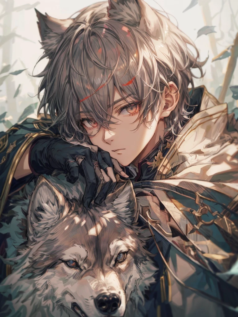 anime boy with a wolf on his shoulder, trending on artstation pixiv, clean detailed anime art, detailed digital anime art, handsome guy in demon slayer art, artwork in the style of guweiz, detailed anime character art, detailed anime artwork, detailed key anime art, highly detailed exquisite fanart, kawacy, detailed anime art, guweiz, key anime art