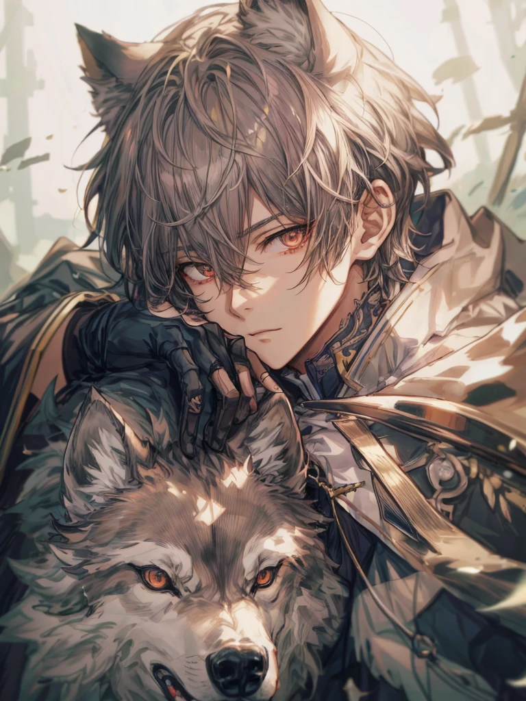 anime boy with a wolf on his shoulder, trending on artstation pixiv, clean detailed anime art, detailed digital anime art, handsome guy in demon slayer art, artwork in the style of guweiz, detailed anime character art, detailed anime artwork, detailed key anime art, highly detailed exquisite fanart, kawacy, detailed anime art, guweiz, key anime art