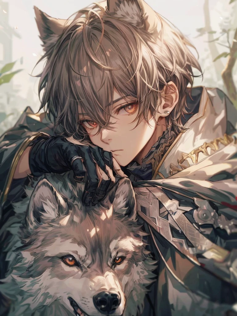 anime boy with a wolf on his shoulder, trending on artstation pixiv, clean detailed anime art, detailed digital anime art, handsome guy in demon slayer art, artwork in the style of guweiz, detailed anime character art, detailed anime artwork, detailed key anime art, highly detailed exquisite fanart, kawacy, detailed anime art, guweiz, key anime art