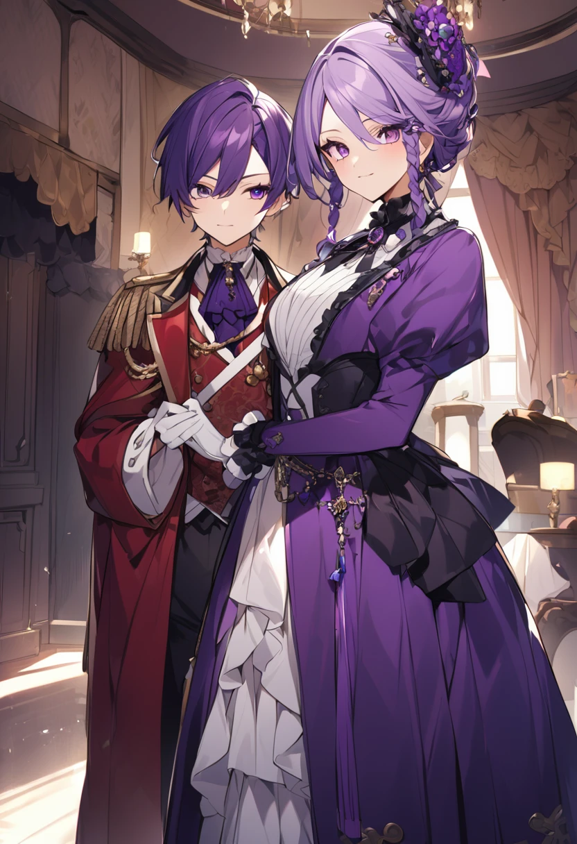Keito。Purple Eyes。Purple Hair。British aristocracy