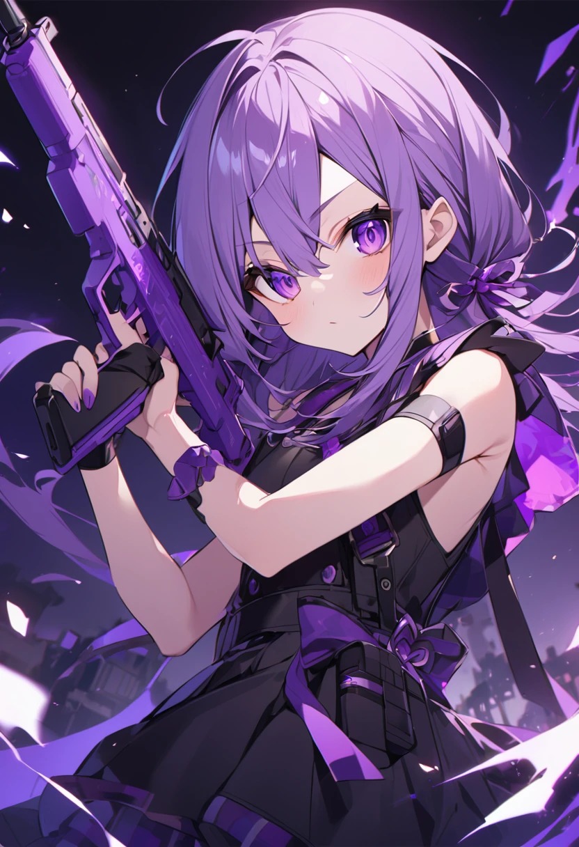 Keito。Purple Eyes。Purple Hair。Purple Gun