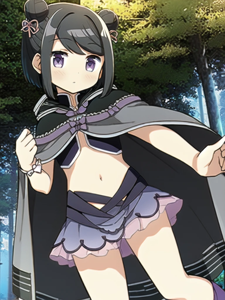 Wisteria flower, Wisteria tree, Wisteria Background,(((((dress liftTransparent see-through skirt))))),naked NSFW Long Hair Black Hair Toddler girl 5 years old (A glimpse into the sheer see-through dress) Elementary school student, shot from below White school hat((Showing nipples under shirt))((Showing her crotch under her skirt))(See-through low-leg panties)