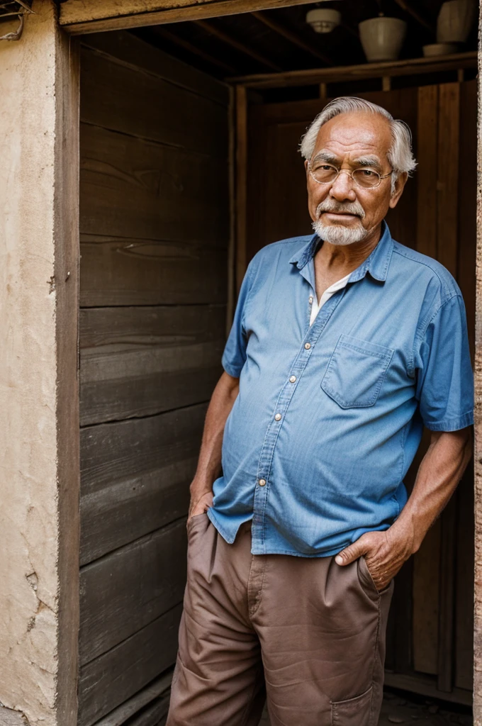 Old uncle makes his living by selling onions