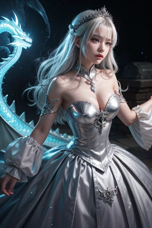 a silver haired princess with dragon powers
