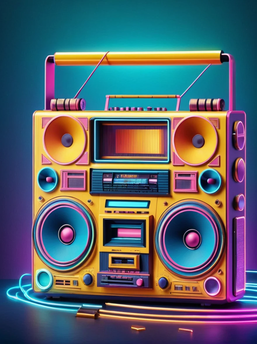 Retro Futuristic Boom box